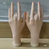 Molde de Mão Modelo para Prática de Nail Art, Modelo de Dedo Falso, Suporte de Exibição de Pontas de Unha, Modelo de Mão Tridimensional Flexível