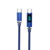 Cable de Datos Doble Tipo C con Pantalla Digital Jingyao 120W Carga Rápida Aplicable a Apple 15/16 Línea de Carga Rápida Huawei PD Transfronterizo