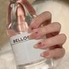 Unhas Postiças Fototerapia Vestíveis com Bola de Diamante Blush para um Visual Mais Claro, Nail Art Vestível Removível com Design Exquisito de Céu Estrelado