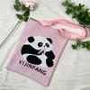Bolsa de Tricô Ins Desenho Panda Feminina Moda para Carregar na Mão Grande Capacidade Bolsa de Ombro Bolsa Transversal Bolsa