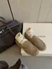Piel de Vaca Suave ~ Mocasines Planos Redondos de Lujo Retro para Mujer 2025 Nuevo Estilo Sin Cordones Forrados de Lana Calzado Pequeño de Cuero