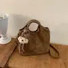 Bolsa de Mão Estilo Retrô Nicho Coreano Feminina Nova Outono Inverno Casual High-End para o Dia a Dia Ombro Único Transversal
