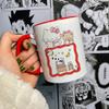 Taza de Cerámica Periférica Culomi Roja Hello Kitty Cumpleaños Linda Taza de Agua