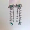 Brincos Europeus e Americanos de Luxo Leve com Laço e Franjas, Modernos e Versáteis, com Design de Nicho e Senso de Sofisticação, Elegantes Brincos de Laço