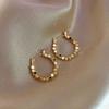 Nuevos Aretes de Perlas Estilo Coreano para Mujer, Aretes de Tuerca Simples y Versátiles, Mismo Estilo que en Douyin