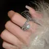 Anillo Abierto de Circonita con Forma de Serpiente Estilo Nacional Lujo Ligero Moda de Gama Alta Anillo para el Dedo Viajero Celebridad de Internet Joyería Única Venta al por Mayor