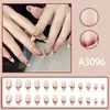 Nueñas Postizas, Lujo Accesible Rojo Francés Color Nude Francés, Puro Deseo, Sencillas, Suaves y Blanqueadoras Almendra Uñas Postizas 24 Piezas