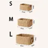 Cesta de Armazenamento Trançada com Corda de Papel para Dropshipping Transfronteiriço Caixa de Armazenamento para Mesa de Centro de Desktop Cesta de Armazenamento para Lanches Cosméticos Rattan
