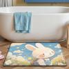 Dajiang Baño Hogar Inodoro Antideslizante Alfombrilla para Pies Alfombrilla Absorbente de Agua Alfombrilla para Piso Estilo Nórdico Alfombrilla de Secado Rápido para Entrada de Baño