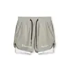 Fitness Brothers Calça de Treino de Corrida de Verão Respirável de Secagem Rápida Tamanho Grande Masculina Calça de Cinco Quartos de Camada Dupla Shorts Esportivos Transfronteiriços