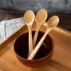 Colher de Madeira Japonesa Cabo Longo Colher de Sopa Colher de Bambu Colher de Chá Colher de Temperos Colher de Sopa de Madeira e Bambu Pequena Colher de Mel