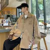 Nueva Chaqueta de Tendencia Nacional Estilo Chino para Hombre, Modelo Primavera y Otoño, Chaqueta Patchwork con Cuello de Solapa, Abrigo Casual Holgado para Adolescentes