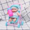 Venta al por mayor de fábrica juguete de bebé simulación mini set de muñecas Barb sacude muñeca azul de bebé con biberón