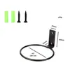 Soporte de Flores Negro Simple Perforado Soporte de Comedero para Gatos de Hierro Forjado Montado en la Pared del Balcón Aro de Baloncesto de Pared Soporte Fijo Redondo