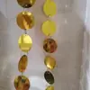 Cortina de Lentejuelas con Hilo Cortina de Lentejuelas Hilo de Lentejuelas Dorado y Plateado 3+5cm Cortina Decorativa de Lentejuelas para Bodas