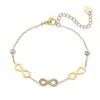 Pulseira geométrica de aço inoxidável com zircônia banhada a vácuo, simples e versátil, estilo INS europeu e americano, para mulheres, joia de nicho