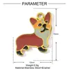 Perro Globito Corgi Sirena Colgante de Acero Inoxidable para DIY Pendientes de Gatito Hembra Colgante de Joyería de Acero de Titanio