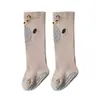 Calcetines largos para bebé para otoño, algodón clase A, calcetines altos antideslizantes para niños y niñas, calcetines de suelo para niños pequeños, calcetines para bebé