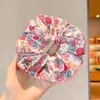 Suave con el cabello, elegante y con estilo, scrunchie, pasador de malla floral pequeño estilo coreano, accesorio para el cabello plisado de estilo de hada