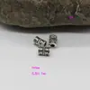 Acessórios para joias DIY liga Xizang contas de prata contas de furo grande contas de tubo reto pulseira colar com contas atacado