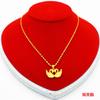 Collar con colgante de moneda europea chapado en oro y cobre para mujer, chapado en Vietnam Sha Jin, joyería de larga duración que no se decolora.