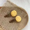 Simulação Diversão Biscoitos Pegadinha Presilhas de Cabelo Menina Fofo Estrelas BB Clips Franja Doce Acessórios de Cabelo Criativos Atacado