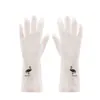 Guantes de Tareas Domésticas Translúcidos, Blancos para Lavandería Impermeables de Plástico Caucho para Limpieza del Hogar Antideslizantes Resistentes al Desgaste para Lavar Platos de Cocina