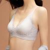 Roupa íntima feminina sem costura, estampa de leopardo sexy, fina, push up, peito pequeno, sem anel de aço, coleção de seios, texto anti-flacidez