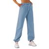 Novedad de Verano Pantalones Deportivos Holgados a la Cintura para Mujer Rendimiento Grupal al Aire Libre Danza Pantalones Casuales Pantalones Rectos Versátiles para Mujer