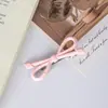 Presilha de Cabelo Doce Coreana com Laço de Bolinhas Mulheres Franja Lateral de Testa Clipe Bico de Pato Cabelo de Bebê Grampo de Cabelo Acessório de Cabeça
