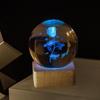 Presente de Dia das Mães para Esposa, Luz Noturna de Bola de Cristal Luminosa, Decoração para Escritório Sala de Estar, Presente Criativo de Aniversário para Melhor Amiga
