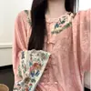 Novo Conjunto de Pijama Veludo Floral Estilo Nacional Menina Delicada Estilo Chinês para Mulheres, Novo Conjunto de Pijama de Manga Longa e Calça Longa para Primavera e Outono