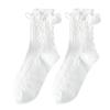 Calcetines jk calcetines de media pantorrilla para mujer calcetines finos de encaje de verano calcetines de encaje calcetines de algodón de color sólido primavera y otoño niña lazo moda ins