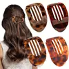 Nuevo Clip de Tiburón Curvo Elegante de Disco Plano Ovalado Nuevo para el Cabello Trasero Pinza para el Cabello con Diseño de Arco
