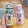 Taza Térmica de Acero Inoxidable para Doble Bebida con Dibujos, Vacío, Taza Infantil con Popote, Stitch Taza para Doble Bebida, Mickey Taza de Agua para Estudiante