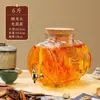 Botella de vino espumoso botella especial para uso doméstico barril de vino de alta calidad con grifo botella de vino de ginseng engrosada botella de vidrio vacía vino medicinal