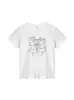 Camiseta Gris de Cuello Redondo y Manga Corta para Mujer de Fábrica Original, Marca de Moda Estilo Americano con Estampado de Moño, Top Casual Versátil