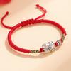 [canto de cigarra para dar la bienvenida a Lu] un examen taquillero en tierra cuerda de mano tejida a mano para amantes pulsera de cuerda roja para buen viaje