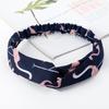 Accesorios para el Cabello Estilo Japonés y Coreano Diadema Cruzada Ancha con Estampado de Lunares Vintage Diadema de Cinta Dulce y Sencilla