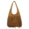 Bolso de Borlas Estilo Coreano 2024 Nueva Moda Bolso Tote Retro de Gran Capacidad Casual para Viajes Diarios Bolso de Axila de Gama Alta