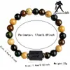 Pulseira das Doze Constelações Mais Vendida Transfronteiriça Pulseira com Pedras Olho de Tigre Transfronteiriças Contas Pretas Hematita Espaçador Conjunto para Casal