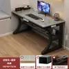 Mesa de jogos branca para uso doméstico, mesa de computador de mesa com prateleiras de armazenamento, mesa de estudo simples para quarto, escrivaninha e mesa de escritório