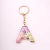 Criativo glitter carta chaveiro estudante mochila pingente Europeu e Americano popular 26 Inglês carta chaveiro ornamentos