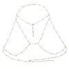WMS Cadena de Bikini Nueva Sexy con Cadena de Cuentas y Pedrería Cadena para Cintura Cadena para el Cuerpo Nuevo Accesorio Transfronterizo Europeo y Americano