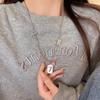 Estilo doce legal garota quente ins corrente de suéter da moda nicho versátil outono e inverno corrente de suéter costura colar de amor colar feminino