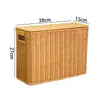 Suministro Exclusivo Transfronterizo de Cajas de Almacenamiento Angostas y Altas con Tapa, Cestas para Revistas de Espacio en Casa, Cajas de Almacenamiento de Mimbre Sintético, Cajas de Almacenamiento para Esquina