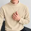 Camiseta de Manga Larga Térmica Talla Grande con Forro Polar para Calidez Invernal, Engrosada, Cuello Semi-Alto, Multicolor, Terciopelo Alemán, Top a la Moda