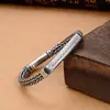 Pulsera para Hombre, Diseño de Nicho Vintage, Cadena Tejida con Patrón de Hueso de Dragón y Paz, de Moda para Hombres y Mujeres, Estilo Nuevo, Directo del Fabricante, Estilo Chino