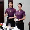 Roupa de Trabalho de Garçom Manga Curta Hotel Restaurante Chinês de Chá Vestuário de Catering Restaurante de Hot Pot Hotel Fazenda Roupas de Verão Femininas