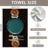 Toalla de Cocina de Microfibra Estilo Dulce y Fresco Transfronterizo Fantasma de Halloween Calabaza Paño de Limpieza Decorativo Paño de Cocina